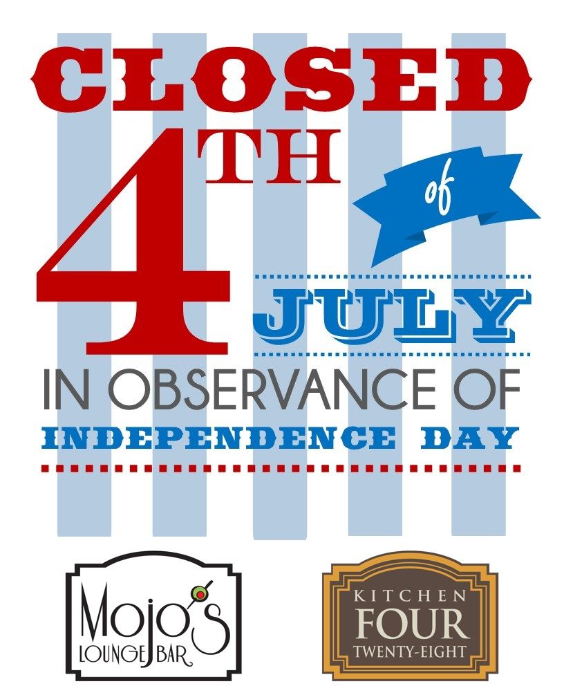 Closed on Fourth of July